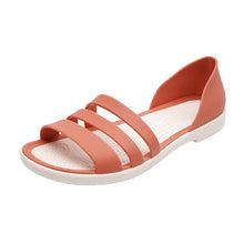 Cargar imagen en el visor de la galería, Women Summer Flat Sandals 2020 Open-Toed Slides Slippers Candy Color Casual Beach Outdoot Female Ladies Jelly Shoes