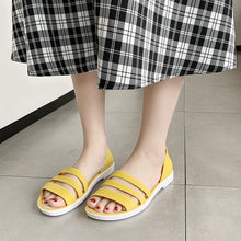 Cargar imagen en el visor de la galería, Women Summer Flat Sandals 2020 Open-Toed Slides Slippers Candy Color Casual Beach Outdoot Female Ladies Jelly Shoes