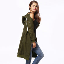 Charger l'image dans la galerie, Women's Hooded Sweater Coats 2019 Harajuku Long Hooded Sweater Coat Kpop Casual Plus Size Pockets Zipper Hoodies Jacket