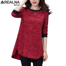 將圖片載入圖庫檢視器 Women's Tunic Blouses 2020 Korean Fashion Office Wear Cotton Blouse Plus Size 4XL Women's Long Tops Long Sleeve Casual Loose Shirt Sweater
