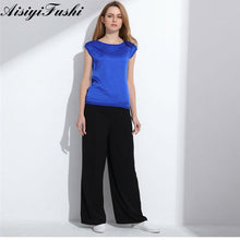 Load image into Gallery viewer, Women's Blouse 2019 Summer Shirts Casual OL Silk Women Blouse Shirt Sexy White Red Tops Loose Sleeveless Work Wear 6 Color Blusa
