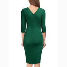 Load image into Gallery viewer, Women's Vintage V Neck Cross Sexy Irregular Hem 3/4 Sleeve Cocktail Party Dress 2019 Women Dress Female