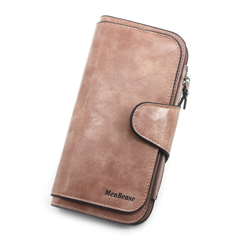 Women's Leather Wallet Three fold VINTAGE Womens Purse Mobile Phone Purse Female Coin Purse Carteira Feminina