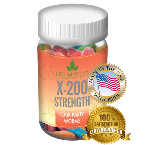 x200 Strength Elite Gummies Hemp Infused Worm Gummies