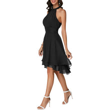 Load image into Gallery viewer, ZOGAA Halter Sleeveless Party Dresses Women Solid Pleated Chiffon Dress Asymmetric 2019 Summer dress Vestidos vintage dress