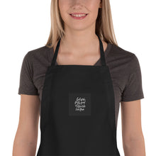 Load image into Gallery viewer, Embroidered Apron: God Works for Those Who Love Him