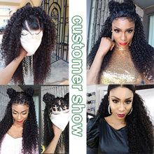 Load image into Gallery viewer, kinky curly bundles with closure brazilian hair weave bundles with closure non remy Peruvian human hair bundles with closure