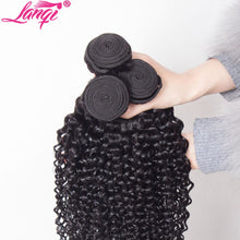 Load image into Gallery viewer, kinky curly bundles with closure brazilian hair weave bundles with closure non remy Peruvian human hair bundles with closure