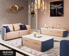 Cargar imagen en el visor de la galería, living room Sofa set диван мебель кровать muebles de sala 1+1+3 seater real genuine leather sofa cama puff asiento sala futon