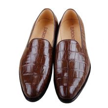 Charger l'image dans la galerie, ourui new arrival crocodile leather business formal Men's formal shoes No stitching manual Men's dress shoes