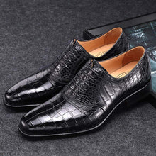 Load image into Gallery viewer, piliyuan crocodile Leather men formal shoes male Pure manual leisure men's shoes Men dress shoes business men shoes
