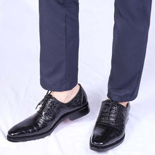 Load image into Gallery viewer, piliyuan crocodile Leather men formal shoes male Pure manual leisure men's shoes Men dress shoes business men shoes