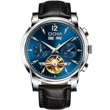 将图片加载到图库查看器,DOM Mechanical Watch Men Wrist Automatic Retro Watches Men Waterproof Black Full-Steel Watch Clock Montre Homme M-75BK-1MW