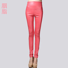 Cargar imagen en el visor de la galería, Women PU Leather Elastic Stretch Faux Tights Leggings