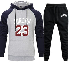Cargar imagen en el visor de la galería, Jordan 23 Tracksuit Men Sets Winter Hoodies Pants 2 Piece Set 2019 Fashion Hoodie Sweater Mens Sweatshirt Sport Joggers Sweatpants Suit