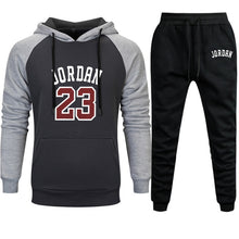 Cargar imagen en el visor de la galería, Jordan 23 Tracksuit Men Sets Winter Hoodies Pants 2 Piece Set 2019 Fashion Hoodie Sweater Mens Sweatshirt Sport Joggers Sweatpants Suit