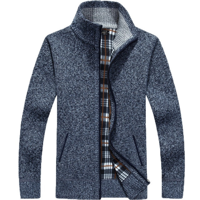 Men's Winter Thick Knitted Sweater Coat