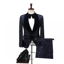 將圖片載入圖庫檢視器 SZMANLIZI Mens Wedding Suits 2019 Italian Design Custom Made Black Smoking Tuxedo Jacket 3 Piece Groom Terno Suits For Men