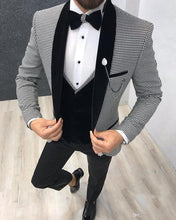 將圖片載入圖庫檢視器 SZMANLIZI Mens Wedding Suits 2019 Italian Design Custom Made Black Smoking Tuxedo Jacket 3 Piece Groom Terno Suits For Men
