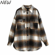 Load image into Gallery viewer, Vintage women 2020 long sleeve woolen jacket