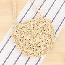将图片加载到图库查看器,Round Straw Raffia circle Rattan bags