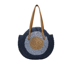 将图片加载到图库查看器,Round Straw Raffia circle Rattan bags