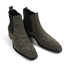 Load image into Gallery viewer, VIKEDUO 2020 Men's Chelsea Boots Suede Autumn Handmade Shoes Male Vintage Green Hiking Ankle Boot Botas Masculino NEW