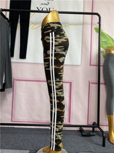 Cargar imagen en el visor de la galería, Camouflage Joggers Women High Waist Pocket Tight