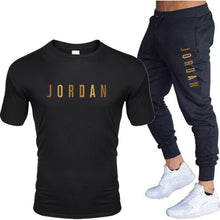 Cargar imagen en el visor de la galería, Unisex Jordan 23 T Shirts & Pants Set Two Pieces Sets Casual Tracksuit Men & Women Jordan 23 Tracksuit Tops+Pants Gyms Fitness trousers