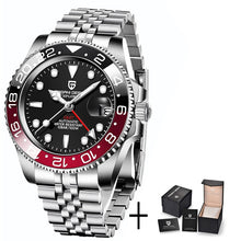 Load image into Gallery viewer, PAGANI DESIGN 2020 Luxury Men Mechanical Wristwatch Stainless Steel GMT Watch Top Brand Sapphire Glass Men Watches reloj hombre