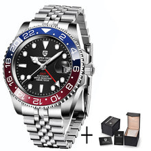 Load image into Gallery viewer, PAGANI DESIGN 2020 Luxury Men Mechanical Wristwatch Stainless Steel GMT Watch Top Brand Sapphire Glass Men Watches reloj hombre