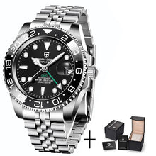 Load image into Gallery viewer, PAGANI DESIGN 2020 Luxury Men Mechanical Wristwatch Stainless Steel GMT Watch Top Brand Sapphire Glass Men Watches reloj hombre