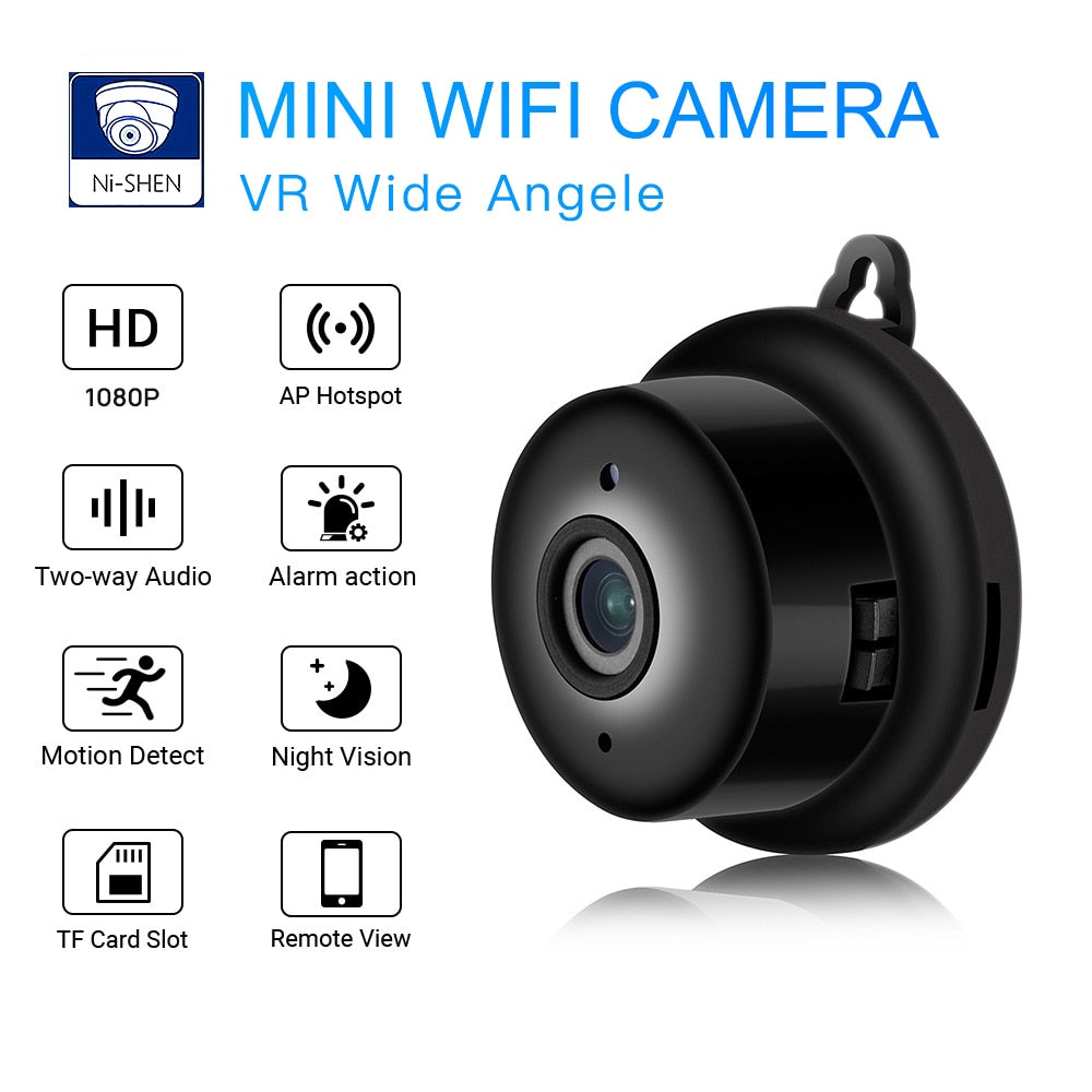 Mini Wifi Camera Smart Auto IR-Cut Night Vision HD Video Motion Sensor