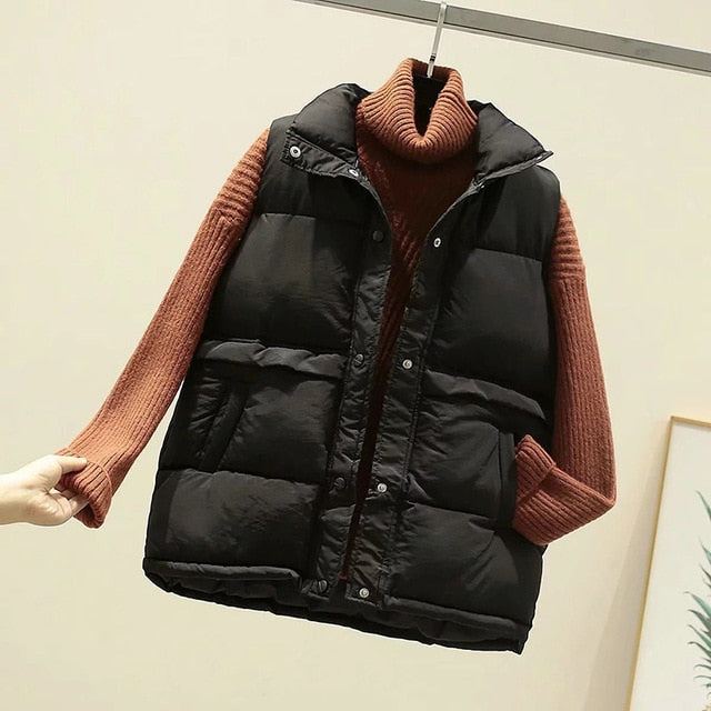 Women Sleeveless Vest Winter Warm Jacket