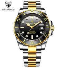 Load image into Gallery viewer, LIGE Watch Men Automatic Mechanical Tourbillon Clock Fashion Sapphire Glass 316L Steel 100 Waterproof Watches NH35 Movement