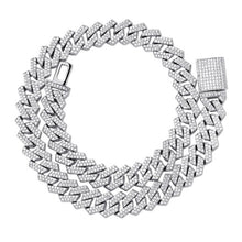 Load image into Gallery viewer, TOPGRILLZ 14mm Miami Prong Set Cuban Chains Necklace For Men Gold Color Hip Hop Jewelry Pink CZ Rapper Necklace