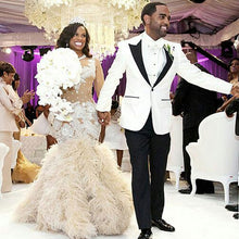 將圖片載入圖庫檢視器 Peaked Design White Business Men Suits For Wedding Suit Men Casual Groom Tuxedo Classic Costume Mariage Homme Custom Made Blazer