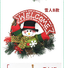 Cargar imagen en el visor de la galería, Wooden Merry Christmas Garland Wreath Decor