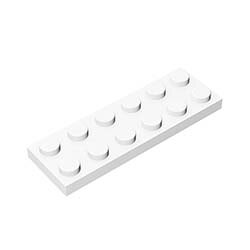 40pcs DIY Building Blocks Figures Thin Bricks 2x6 Dots 12Color Educational Creative Size Compatible With lego Toys for Children
