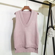 将图片加载到图库查看器,Women's Cashmere V-neck Knitted Vest