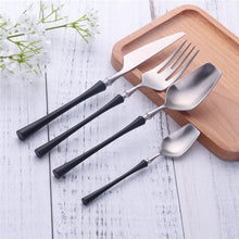 将图片加载到图库查看器,Stainless Steel Cutlery Set Gold Dinnerware Set