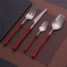 将图片加载到图库查看器,Stainless Steel Cutlery Set Gold Dinnerware Set
