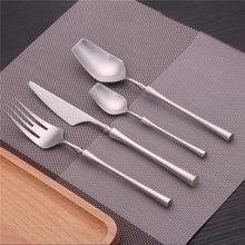 将图片加载到图库查看器,Stainless Steel Cutlery Set Gold Dinnerware Set
