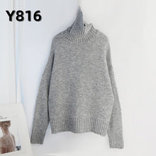 將圖片載入圖庫檢視器 Women Knitted Turtleneck Cashmere Sweater