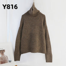 將圖片載入圖庫檢視器 Women Knitted Turtleneck Cashmere Sweater