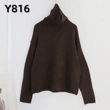 將圖片載入圖庫檢視器 Women Knitted Turtleneck Cashmere Sweater