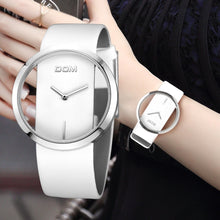 Load image into Gallery viewer, DOM brand skeleton Watch Women luxury Fashion Casual quartz watches leather canvas Lady  women wristwatches Girl Dress LP-205-1M