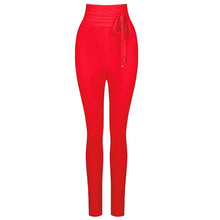 Cargar imagen en el visor de la galería, Casual Elastic High Waist Tie Trousers