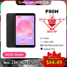 将图片加载到图库查看器,Teclast P80H 8 Inch Tablet Android 10 OS 2GB RAM 32GB ROM 1280*800 HD IPS Quad Core Dual Camera GPS Wifi Bluetooth Tablet PC