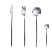 Load image into Gallery viewer, Gold Chopstick Spoon Knife Fork Sets